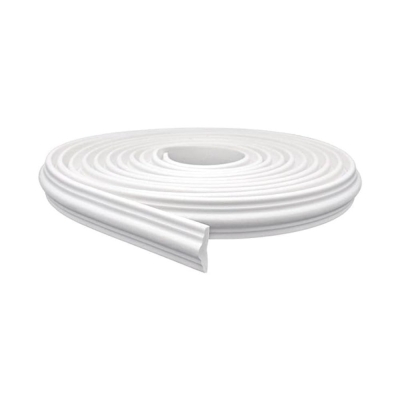 Rodameio de EVA Autocolante 23mm Branco 10 Metros MeuRodapé