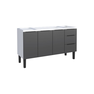 Gabinete Pia em Aço Júpiter 144cm Cozimax Preto