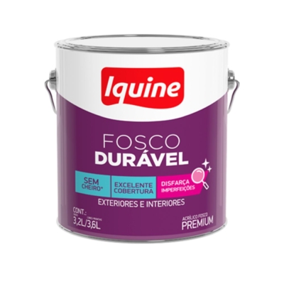 Tinta Base C 3,2L Fosco Durável Aveludado Branco Iquine